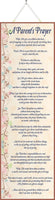 Parent‟s Prayer Inspirational Sign with Poem & Pastel Flowers