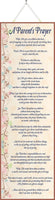 Parent‟s Prayer Inspirational Sign with Poem & Pastel Flowers