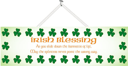 Irish Blessing Funny Quote Sign with Clovers