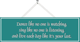 Teal Green Inspirational Quote Sign 