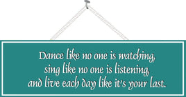 Teal Green Inspirational Quote Sign