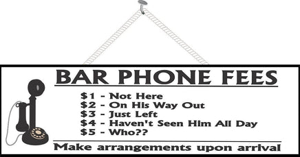 Funny Bar Phone Sign with Nostalgic Graphic
