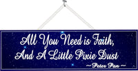 Starry Night Peter Pan Quote Sign