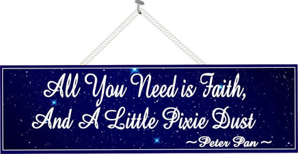 Starry Night Peter Pan Quote Sign