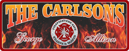 Fire Rescue Welcome Sign with Custom Name