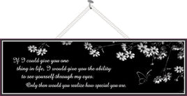 Black & White Love Quote Sign with Butterfly