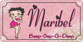 Pink Betty Boop Custom Sign for Kids