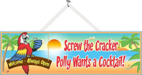 Bar Welcome Sign with Parrot & Funny Quote